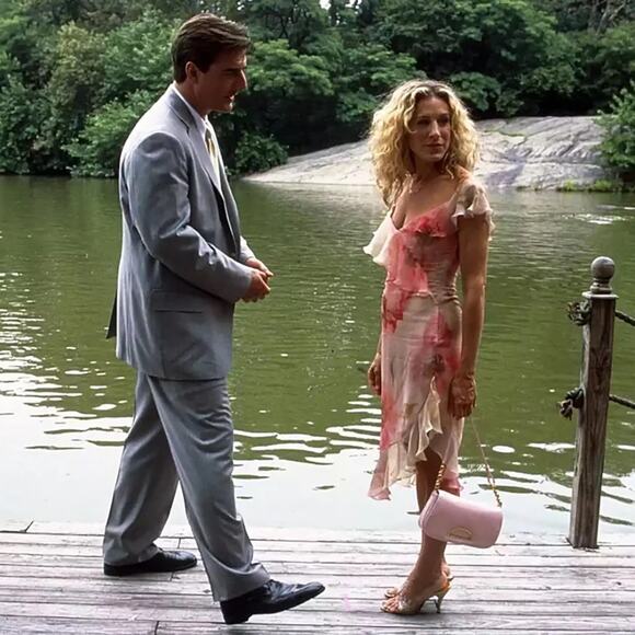 Galliano Christian Dior Maris Pearl Shoulder Bag Pink Blush Y2K Carrie Bradshaw - Picture 2 of 11